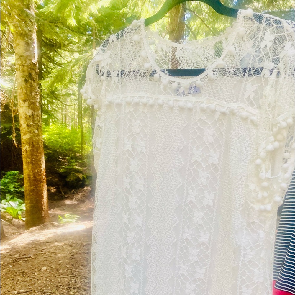 SLEEVELESS WHITE DRESS SMALL BY POGTM e